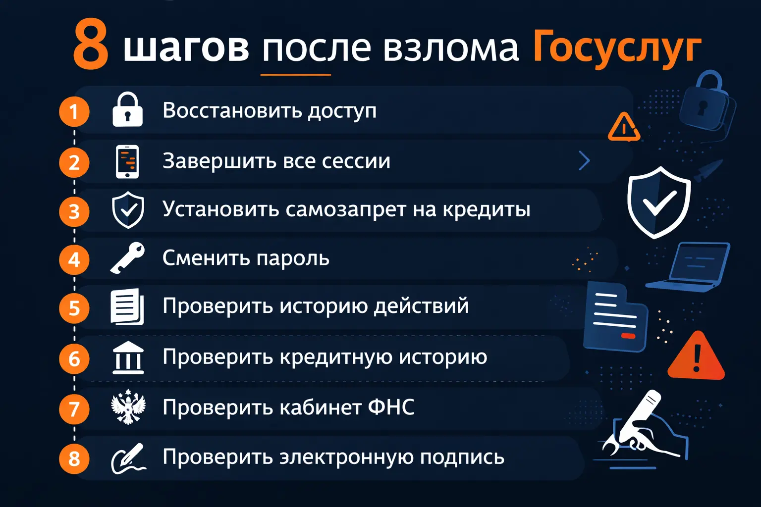 Главные шаги после взлома Госуслуг